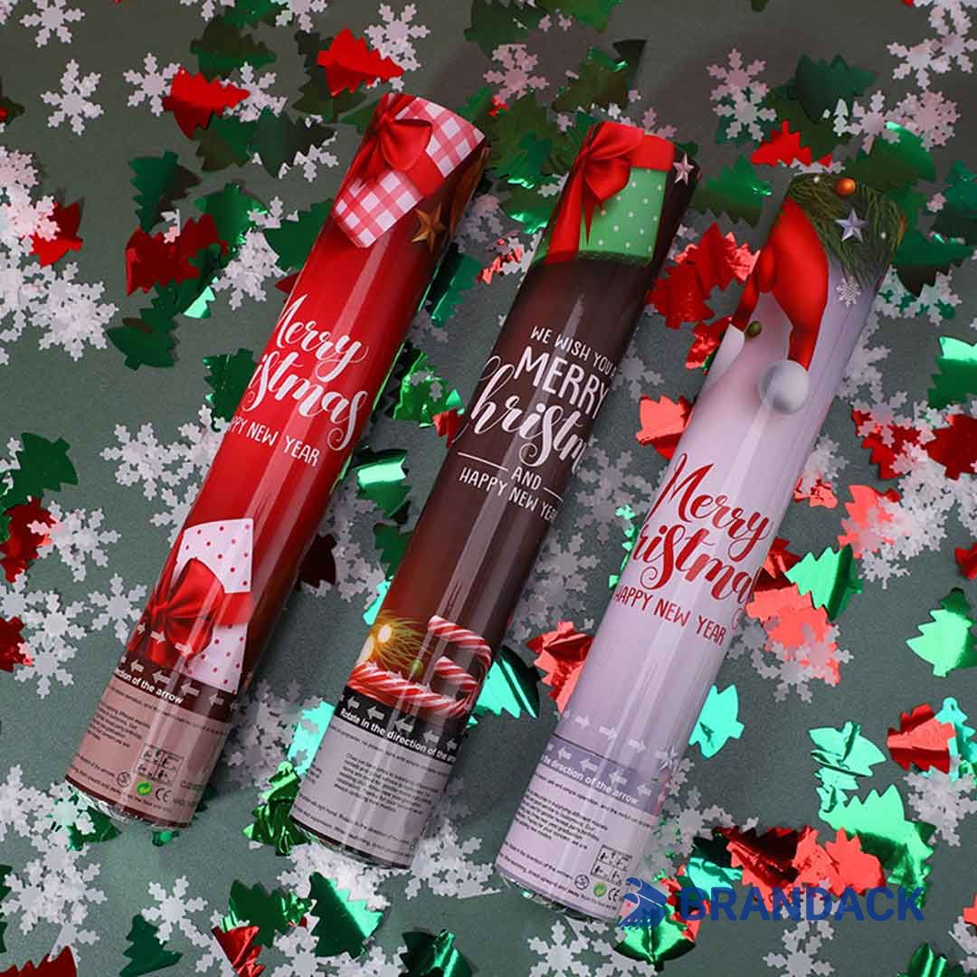 Custom Xmas Party Poppers with Design and Printing Service