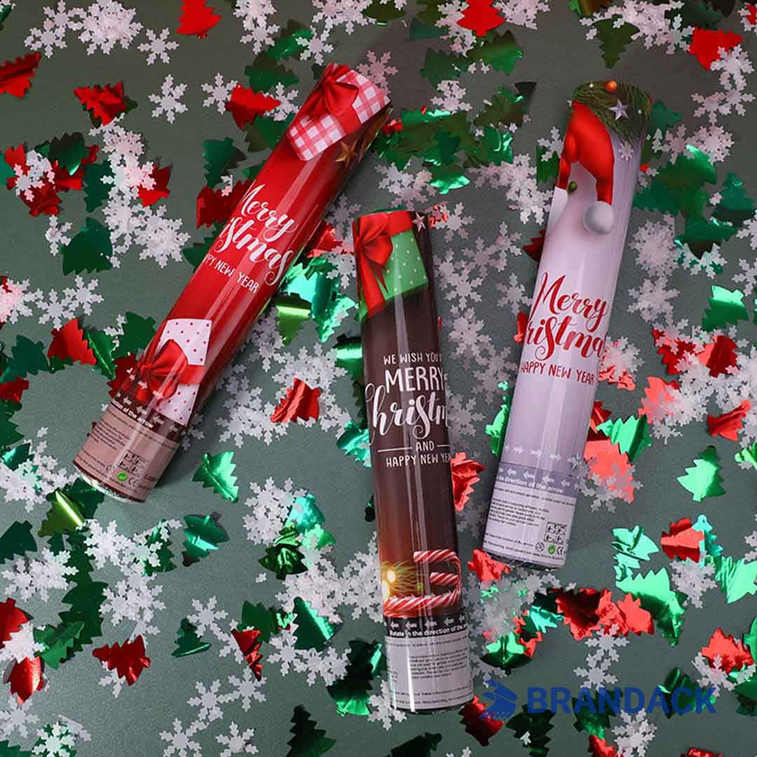 Custom Xmas Party Poppers with Design and Printing Service