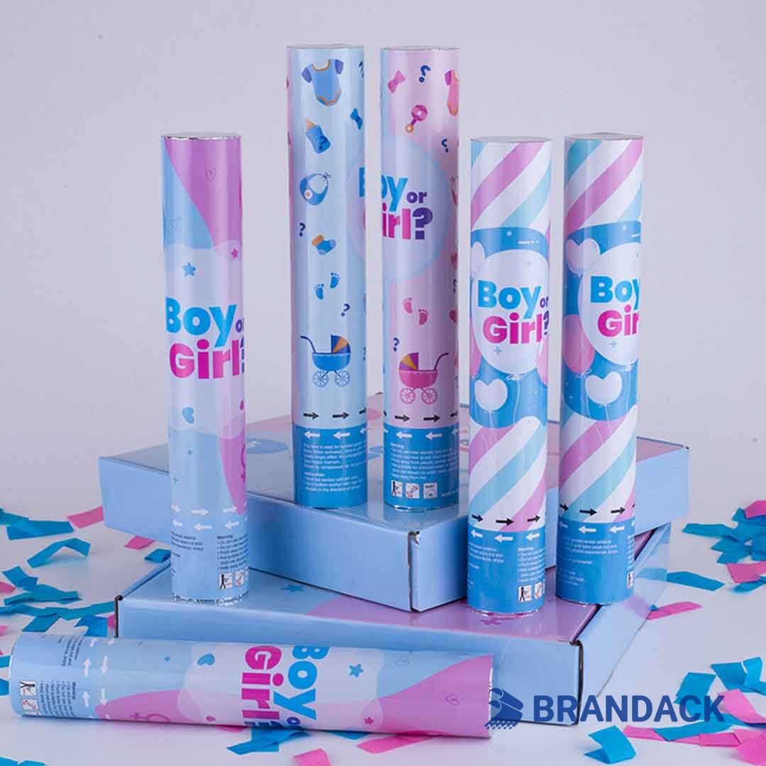 Bulk Gender Reveal Cannons Custom with Design Service
