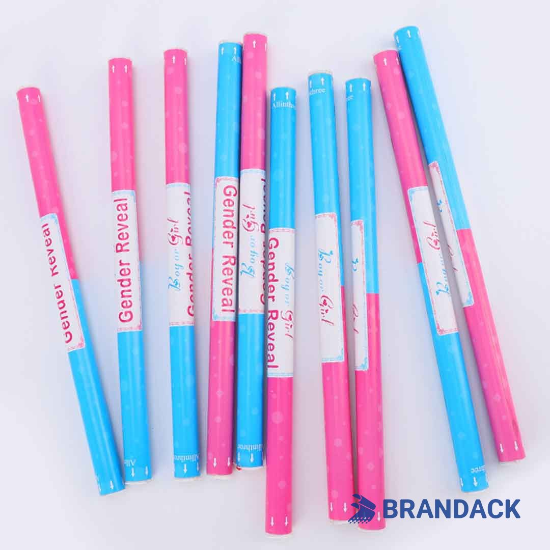 Blue or Pink Gender Reveal Confetti Cannons for Party