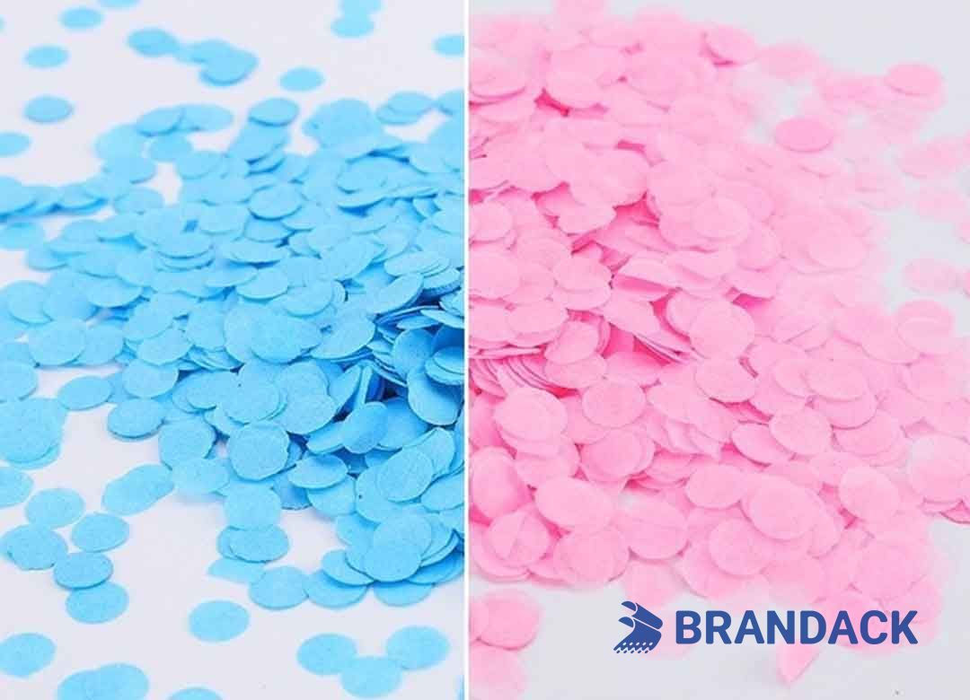 Blue or Pink Gender Reveal Confetti Cannons for Party