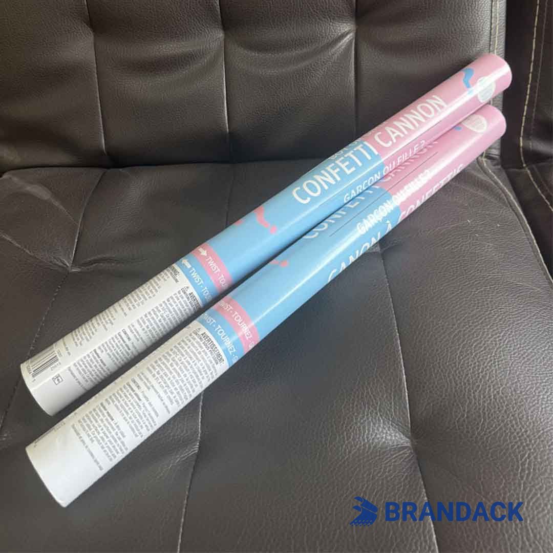 Blue or Pink Gender Reveal Confetti Cannons for Party
