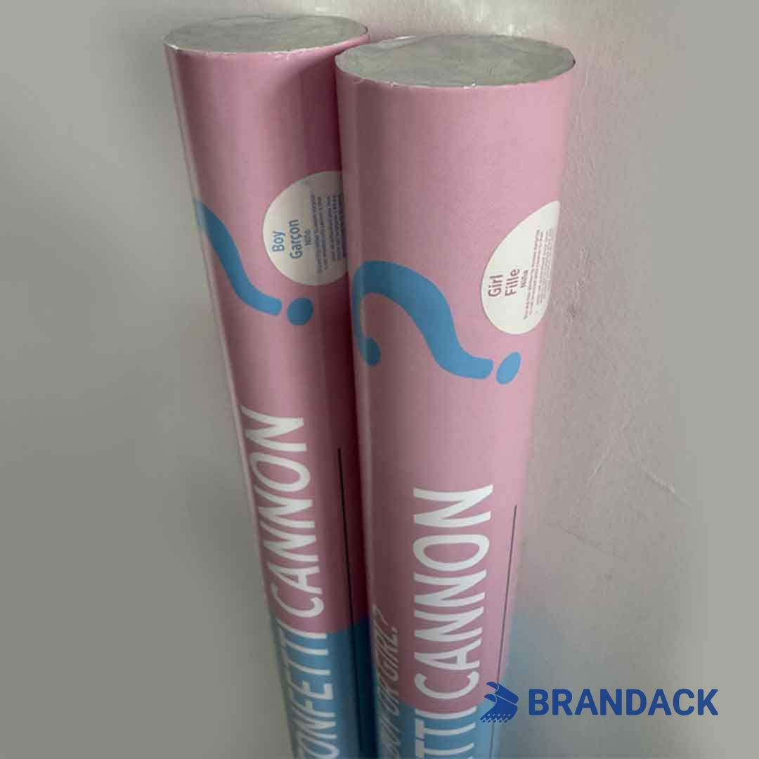 Blue or Pink Gender Reveal Confetti Cannons for Party