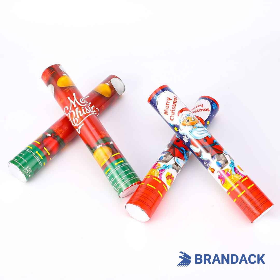 Custom Christmas Confetti Cannons - Party Poppers for Christmas