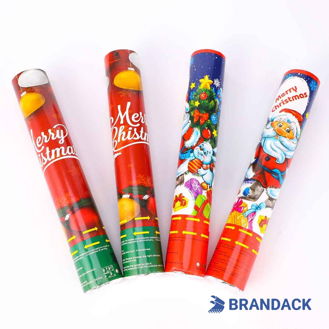 Custom Christmas Confetti Cannons - Party Poppers for Christmas
