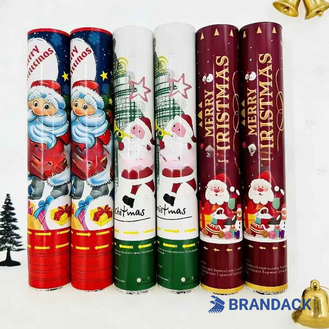 Custom Christmas Confetti Cannons - Party Poppers for Christmas