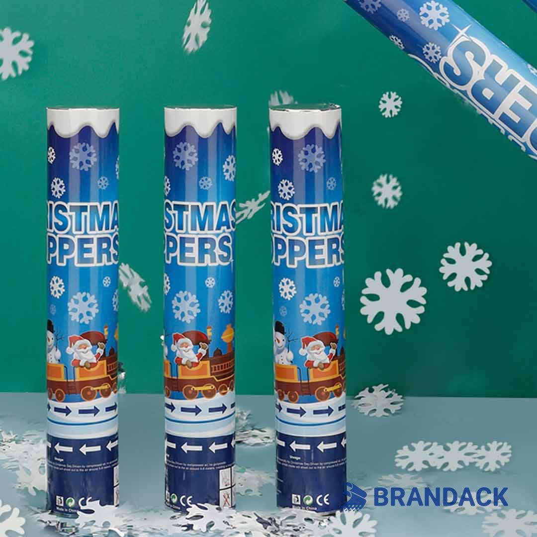 Custom Christmas Confetti Cannons - Party Poppers for Christmas