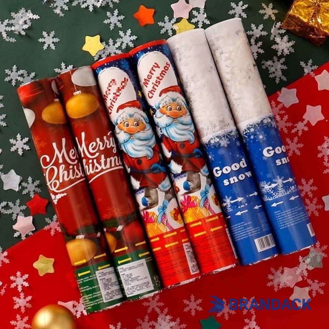 Custom Christmas Confetti Cannons - Party Poppers for Christmas