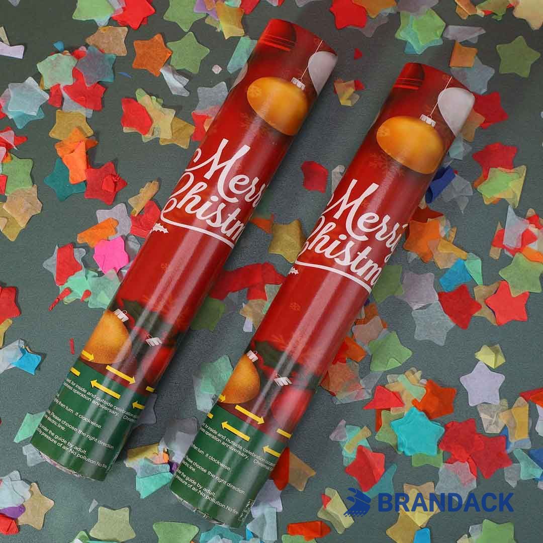 Custom Christmas Confetti Cannons - Party Poppers for Christmas