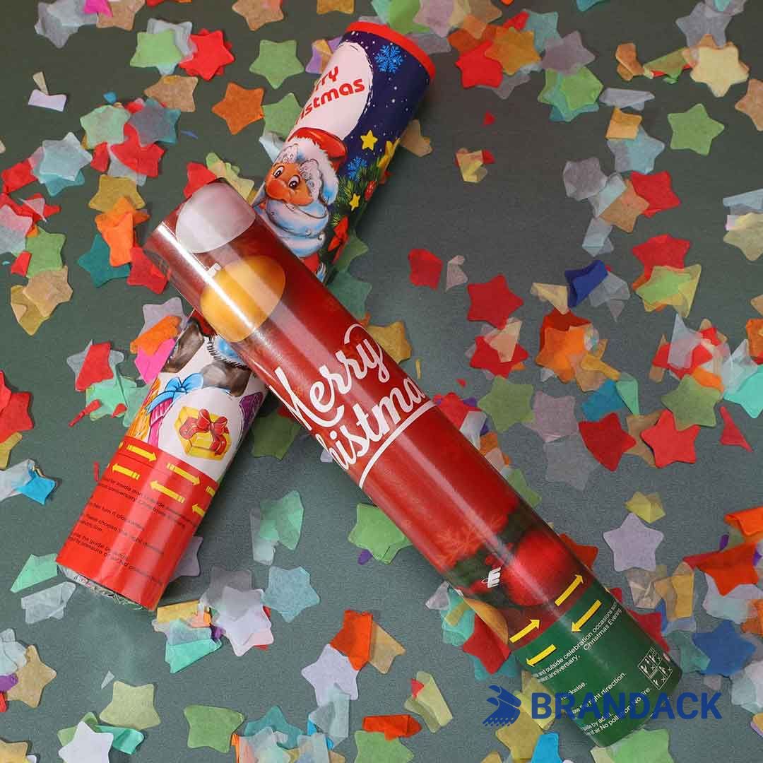 Custom Christmas Confetti Cannons - Party Poppers for Christmas