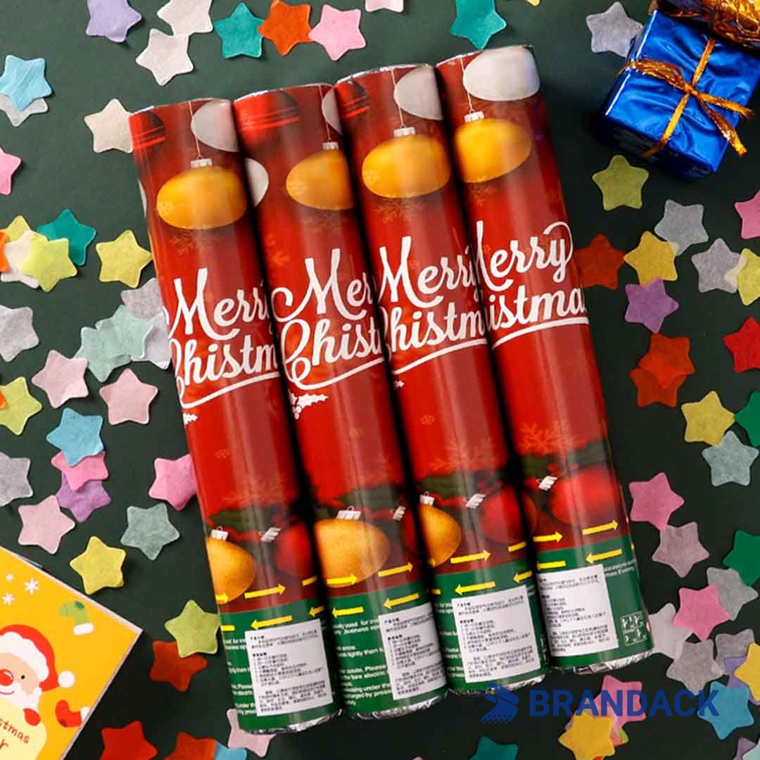 Custom Christmas Confetti Cannons - Party Poppers for Christmas