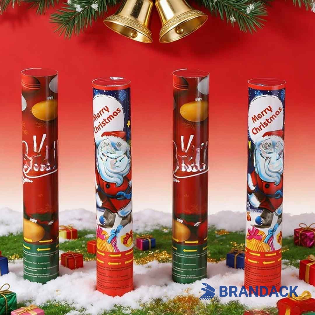 Custom Christmas Confetti Cannons - Party Poppers for Christmas