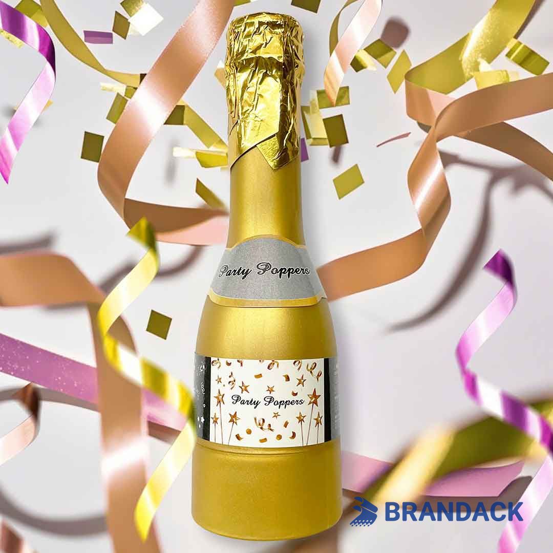 Champagne Confetti Party Poppers Custom with Design Service
