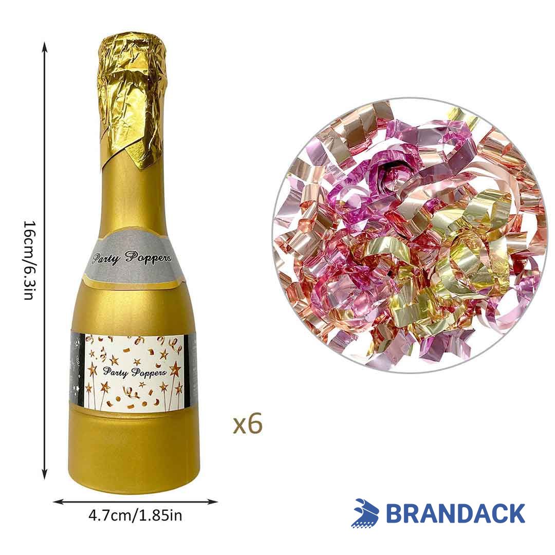 Champagne Confetti Party Poppers Custom with Design Service