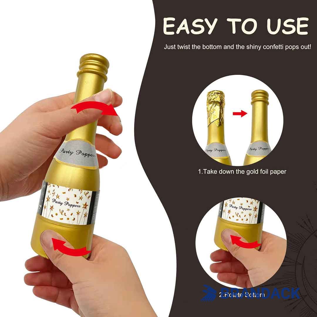 Champagne Confetti Party Poppers Custom with Design Service