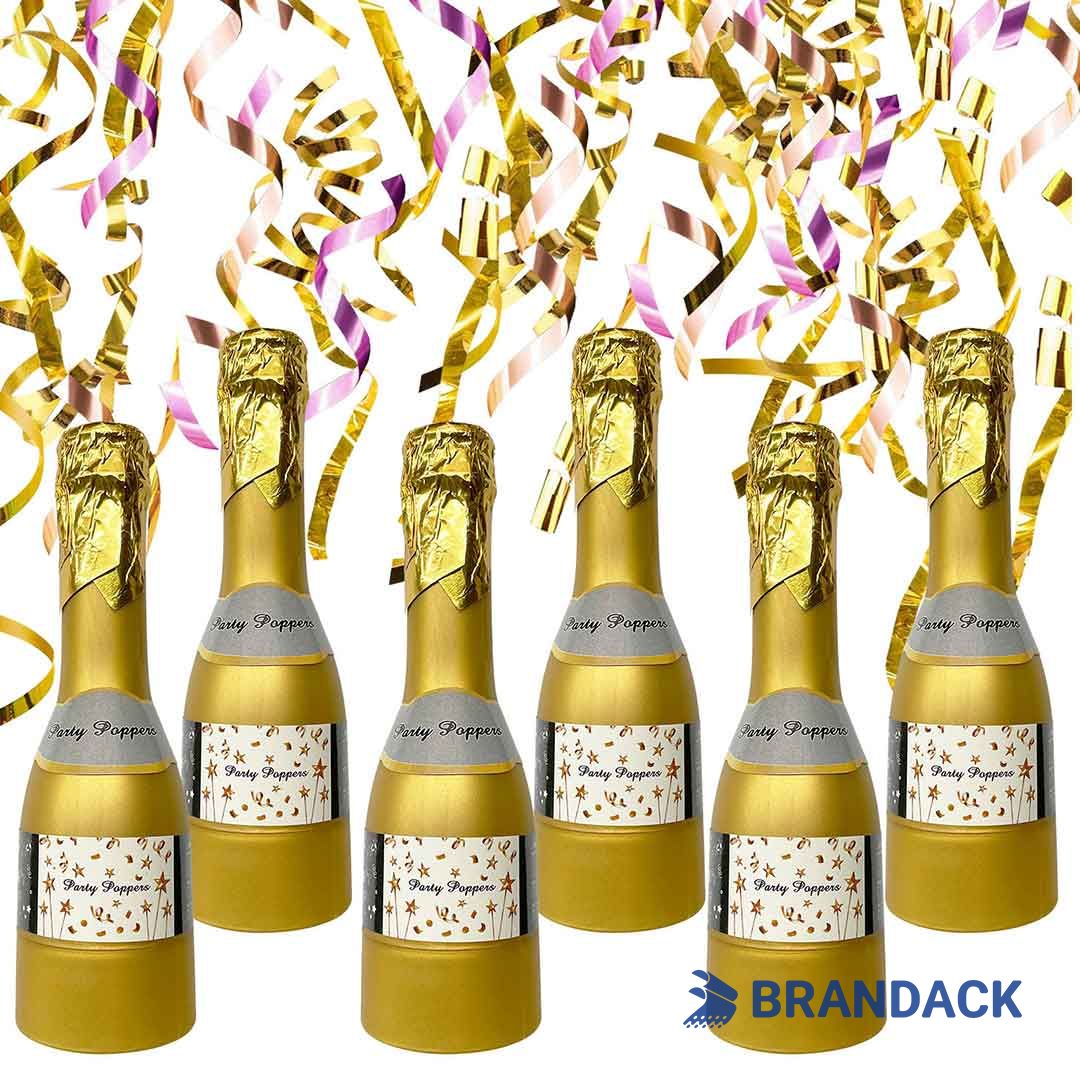 Champagne Confetti Party Poppers Custom with Design Service