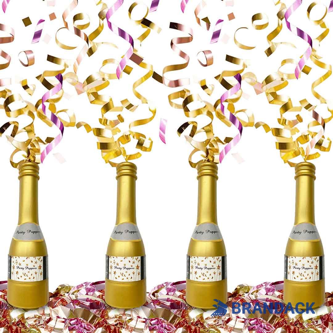 Champagne Confetti Party Poppers Custom with Design Service