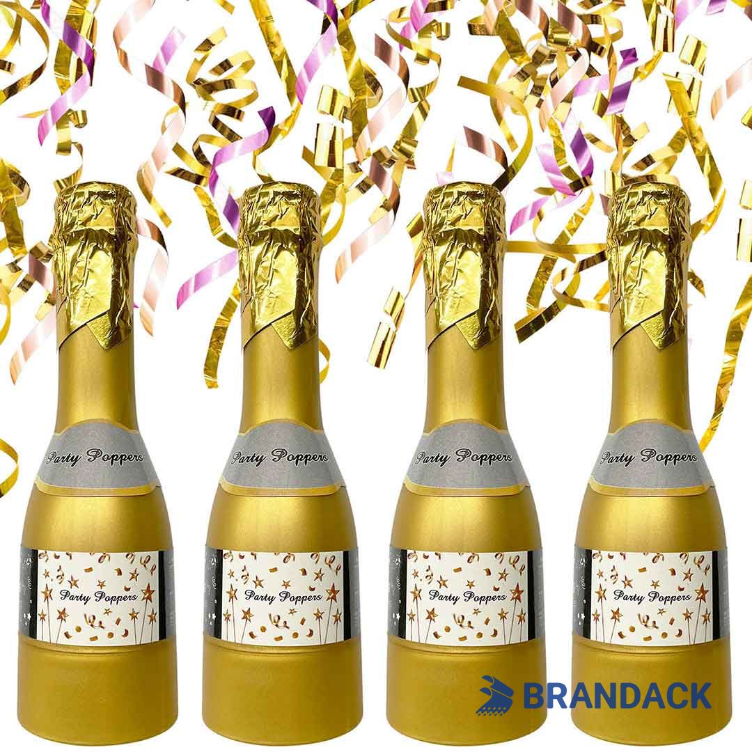 Champagne Confetti Party Poppers Custom with Design Service