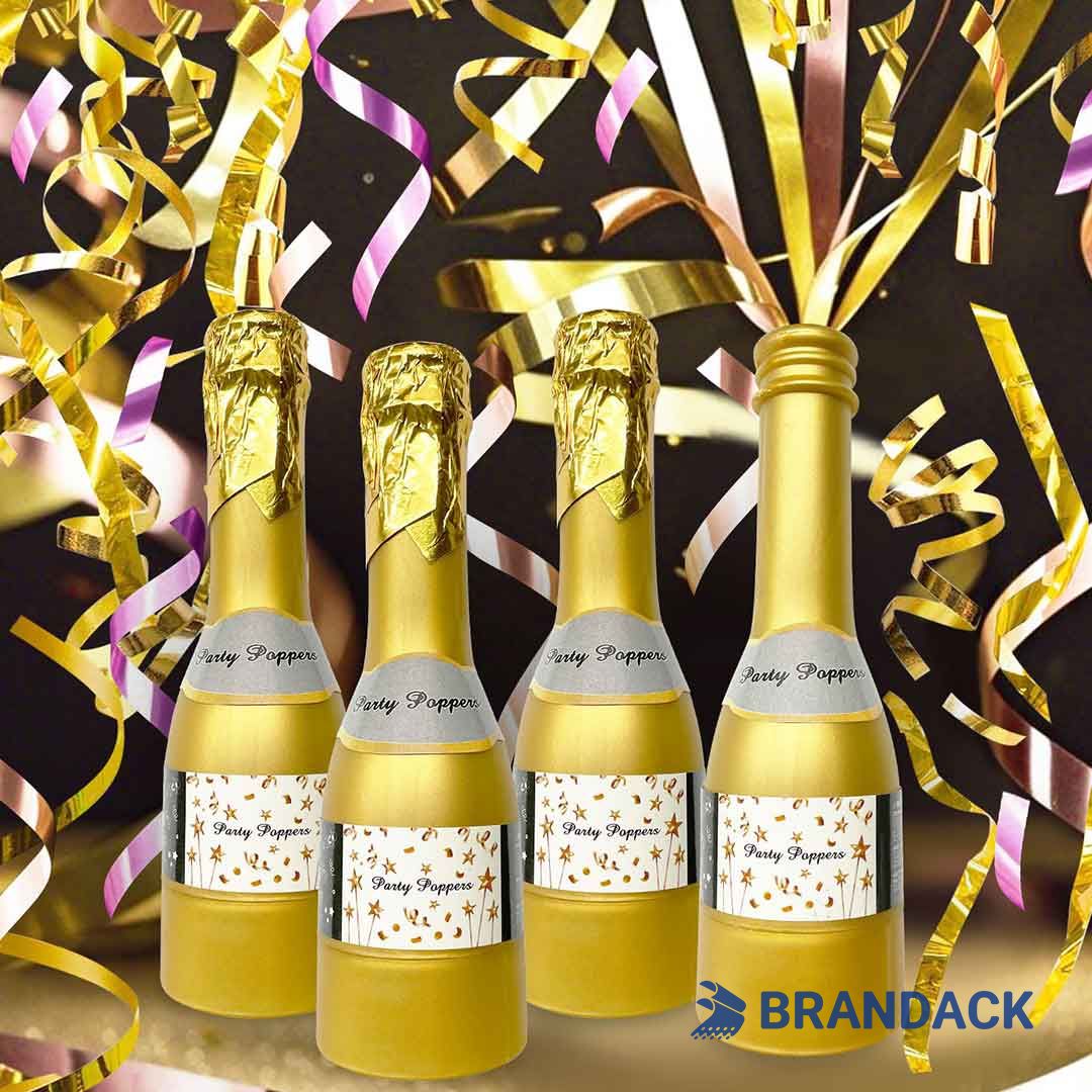 Champagne Confetti Party Poppers Custom with Design Service