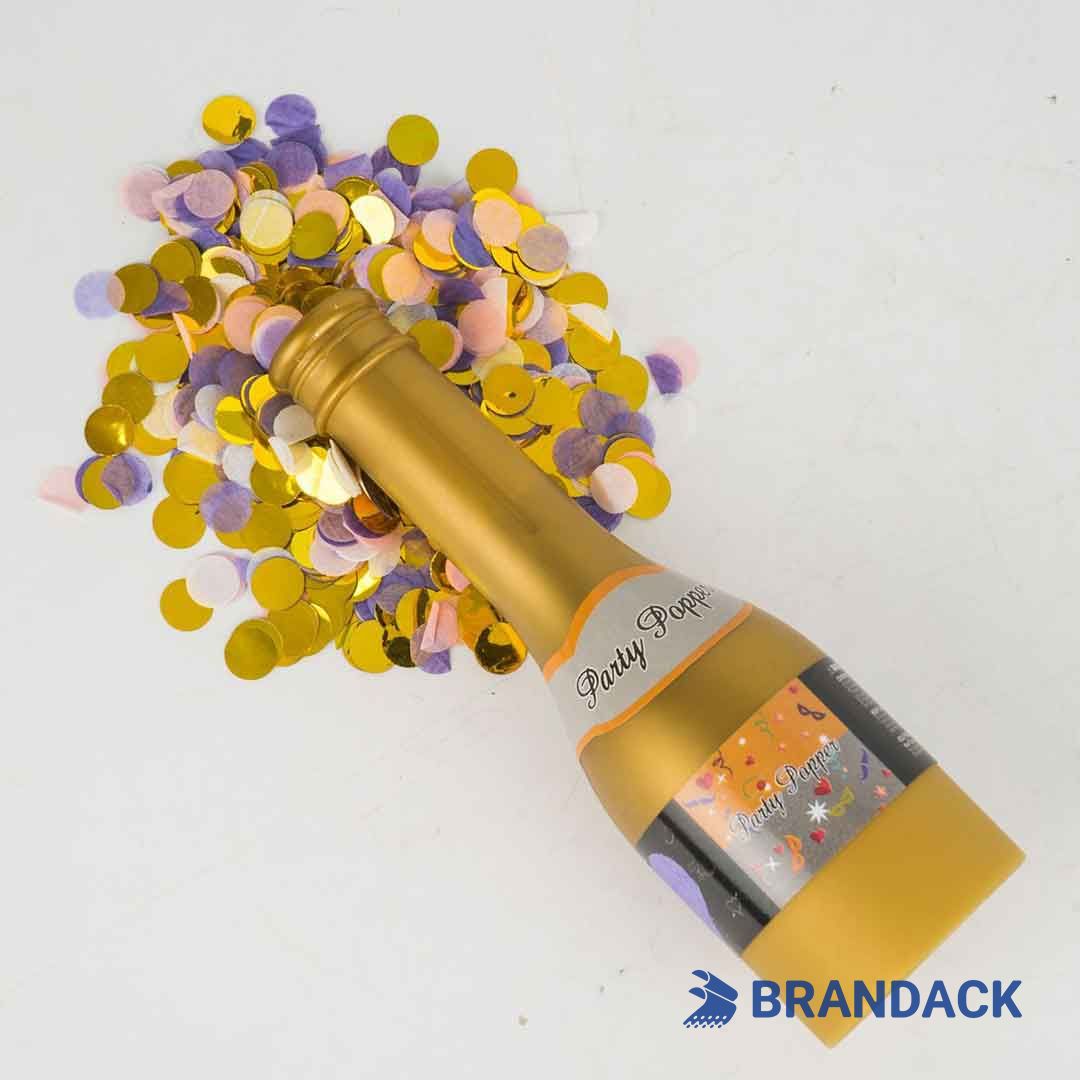 Champagne Confetti Party Poppers Custom with Design Service
