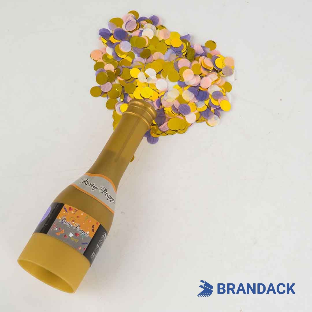 Champagne Confetti Party Poppers Custom with Design Service