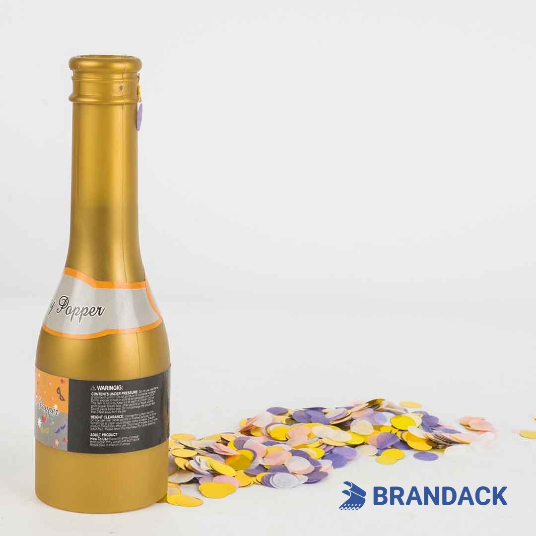 Champagne Confetti Party Poppers Custom with Design Service