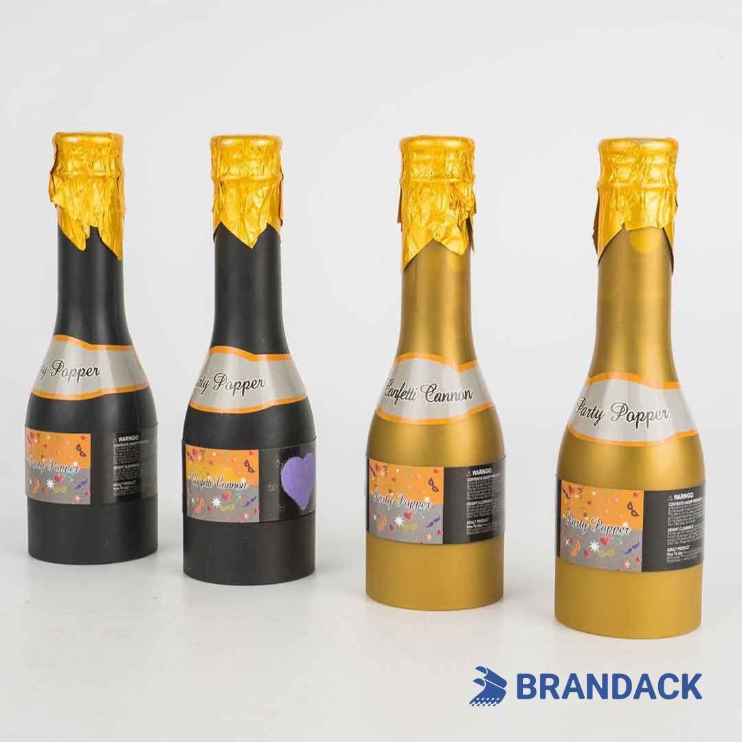 Champagne Confetti Party Poppers Custom with Design Service
