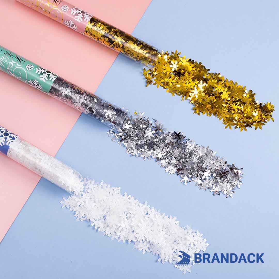 Happy New Year Confetti Party Poppers Custom with Logo