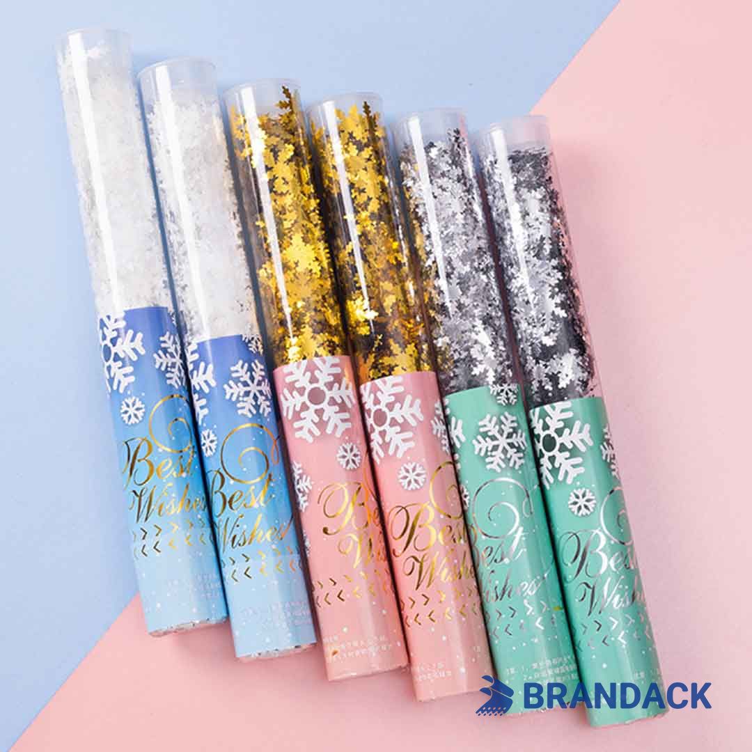 Happy New Year Confetti Party Poppers Custom with Logo