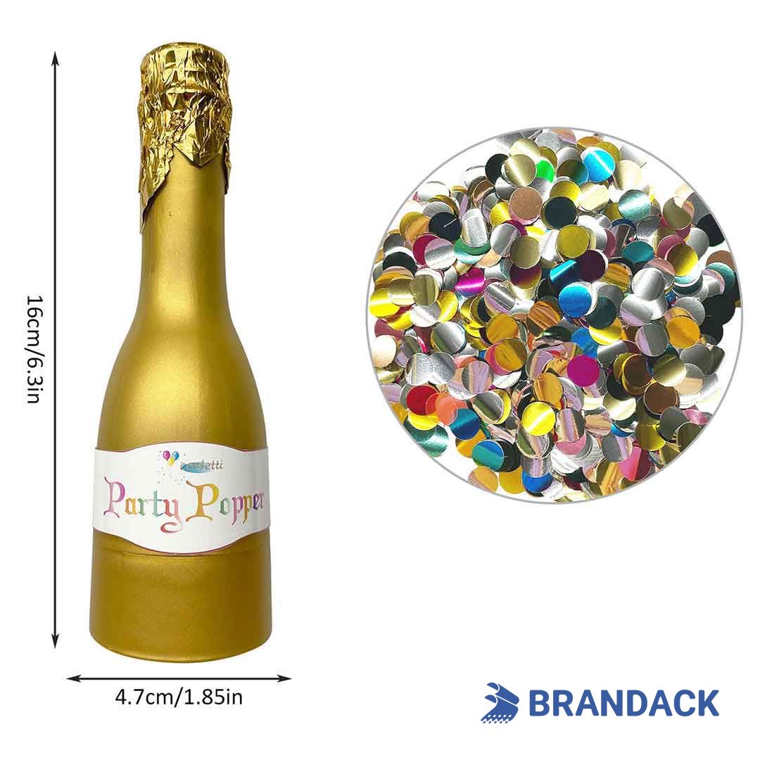 Custom Champagne Bottle Party Popper with Logo