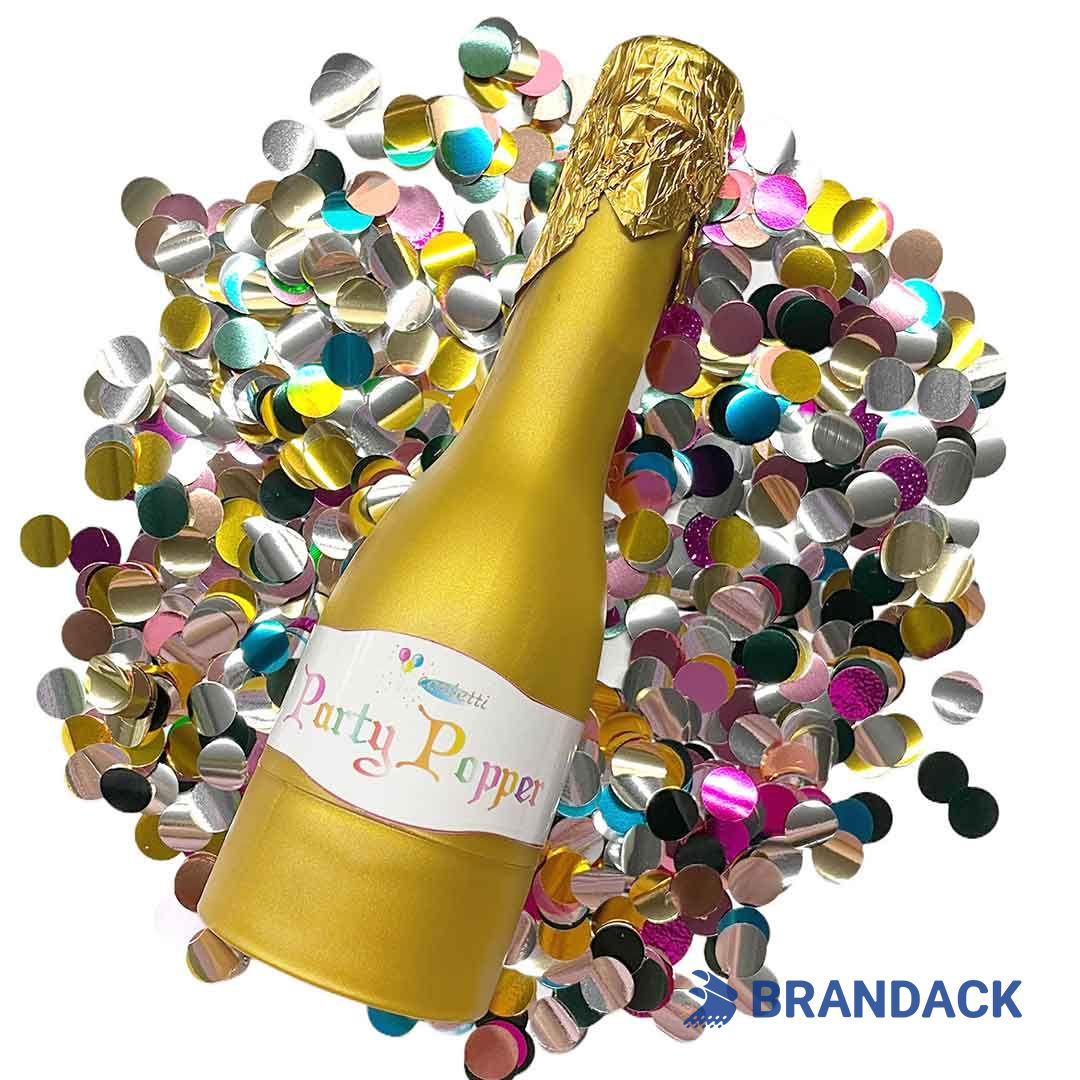 Custom Champagne Bottle Party Popper with Logo
