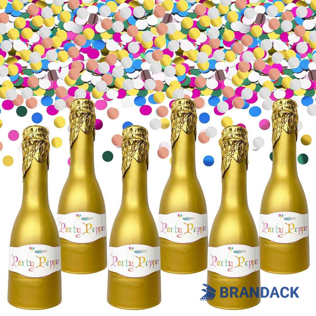 Custom Champagne Bottle Party Popper with Logo