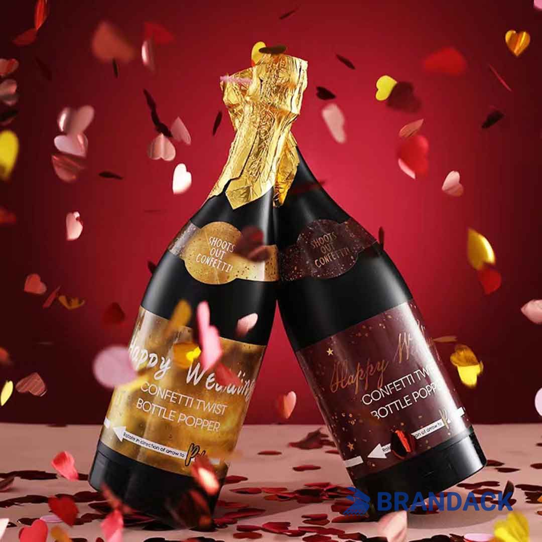 Custom Champagne Bottle Party Popper with Logo