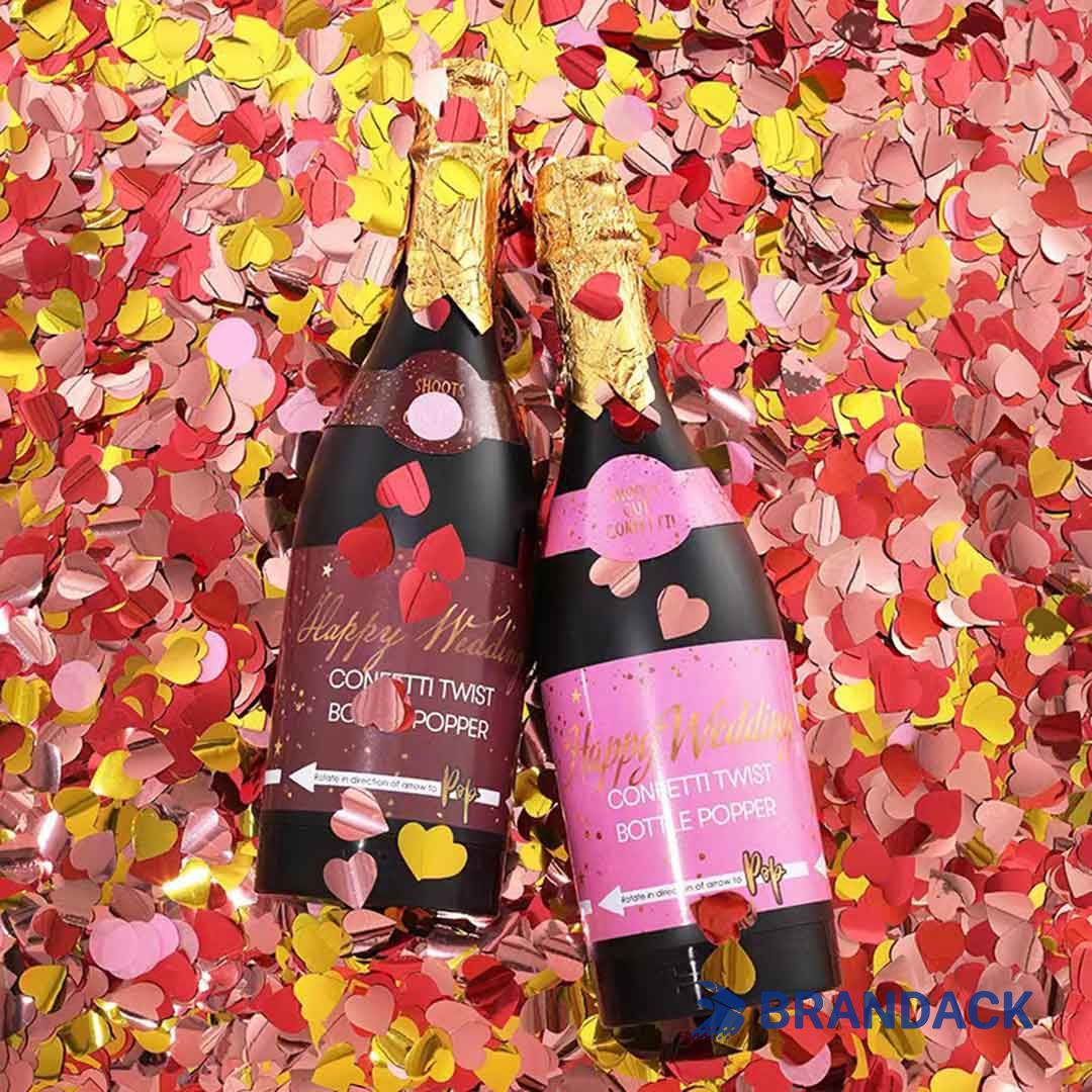 Custom Champagne Bottle Party Popper with Logo
