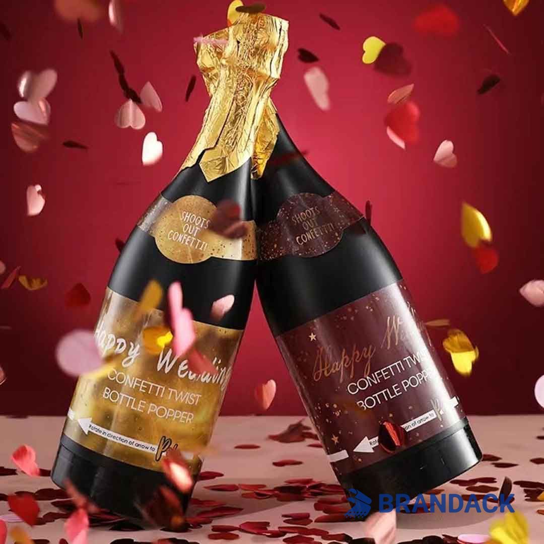 Custom Champagne Bottle Party Popper with Logo