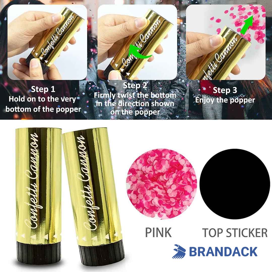 Birthday Party Confetti Poppers Custom with Design Service