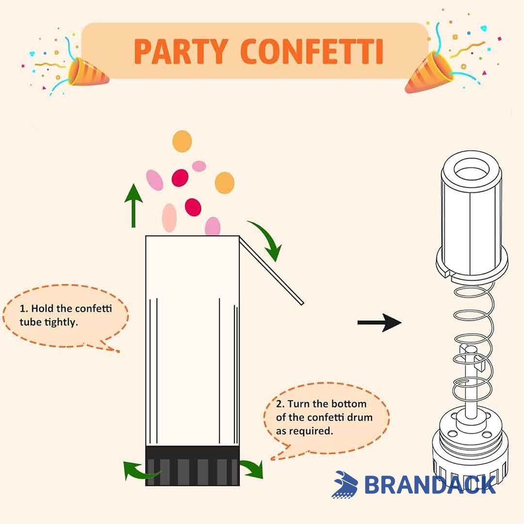Custom Party Popper for Birthday Celebration Tailored to Brand