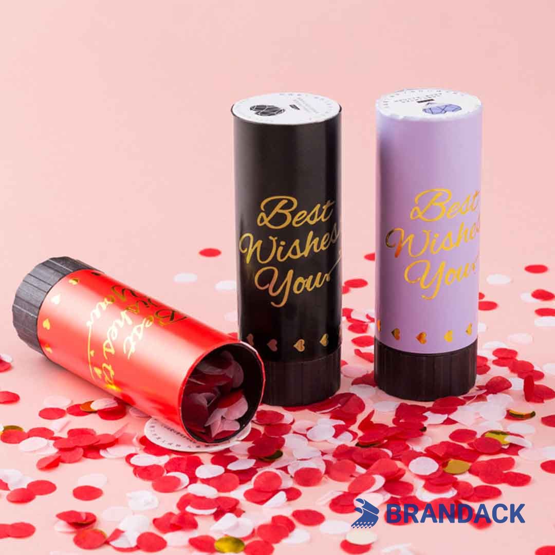 Mini Confetti Party Poppers Custom with Logo