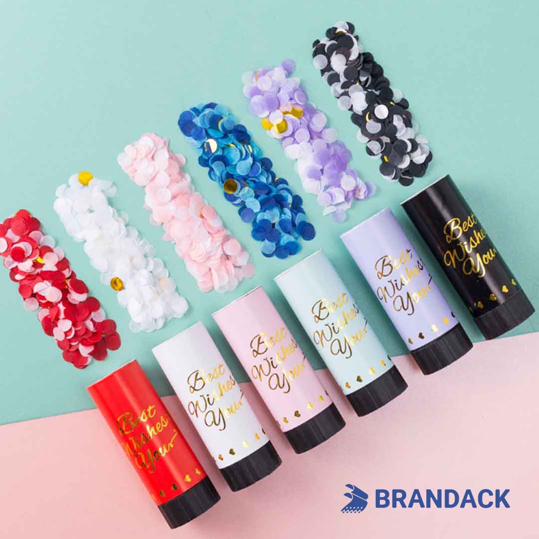 Mini Confetti Party Poppers Custom with Logo