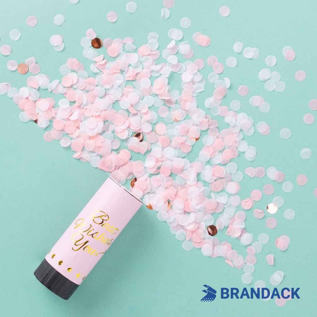 Mini Confetti Party Poppers Custom with Logo