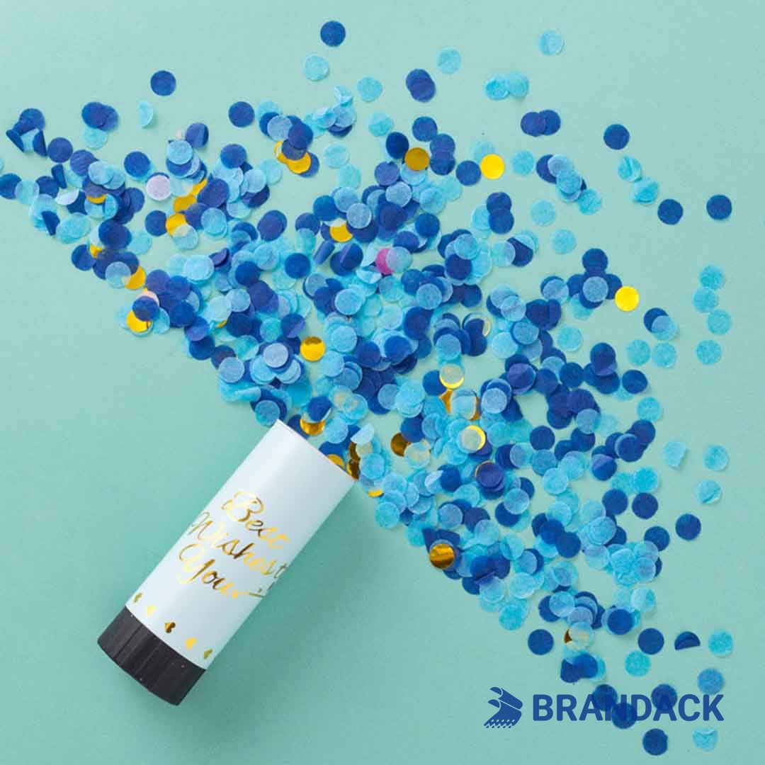 Mini Confetti Party Poppers Custom with Logo