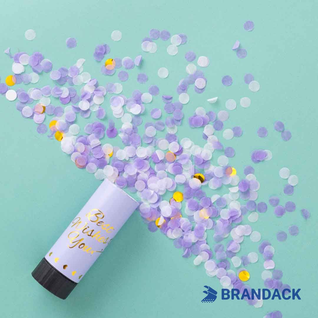 Mini Confetti Party Poppers Custom with Logo