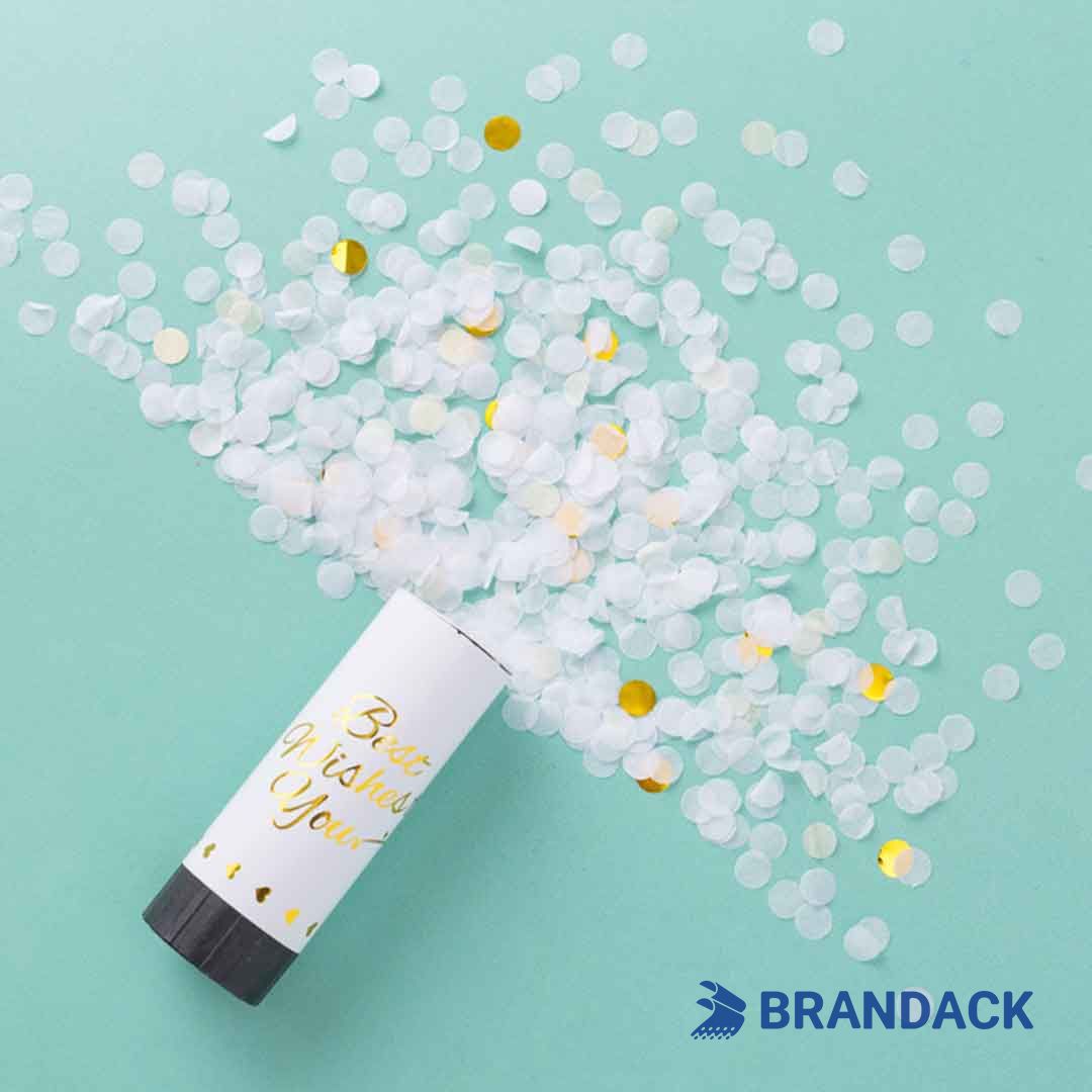 Mini Confetti Party Poppers Custom with Logo