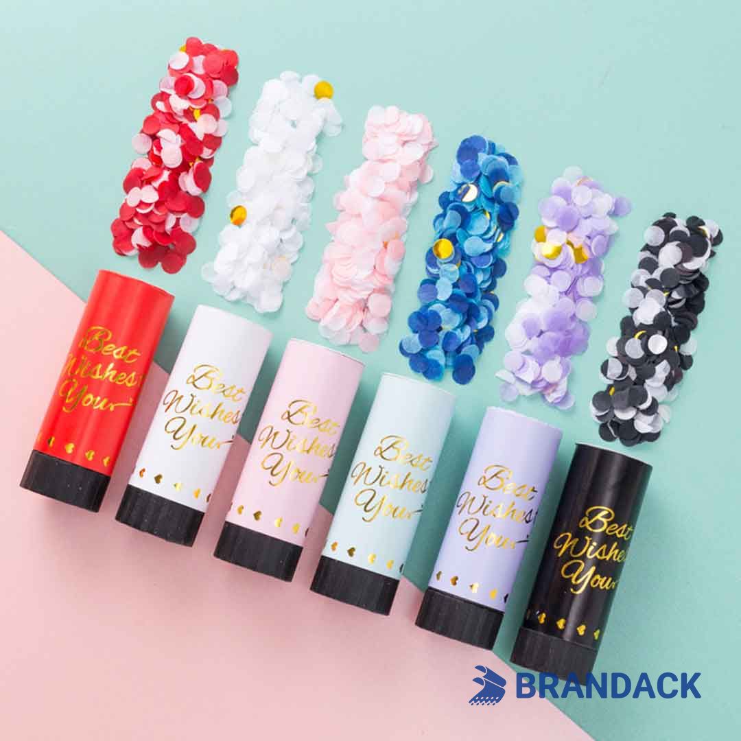Mini Confetti Party Poppers Custom with Logo