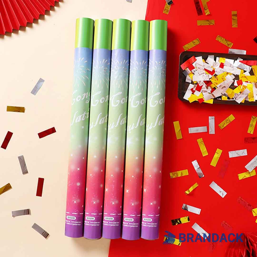 Custom Large Party Confetti Poppers Tailored to Brand