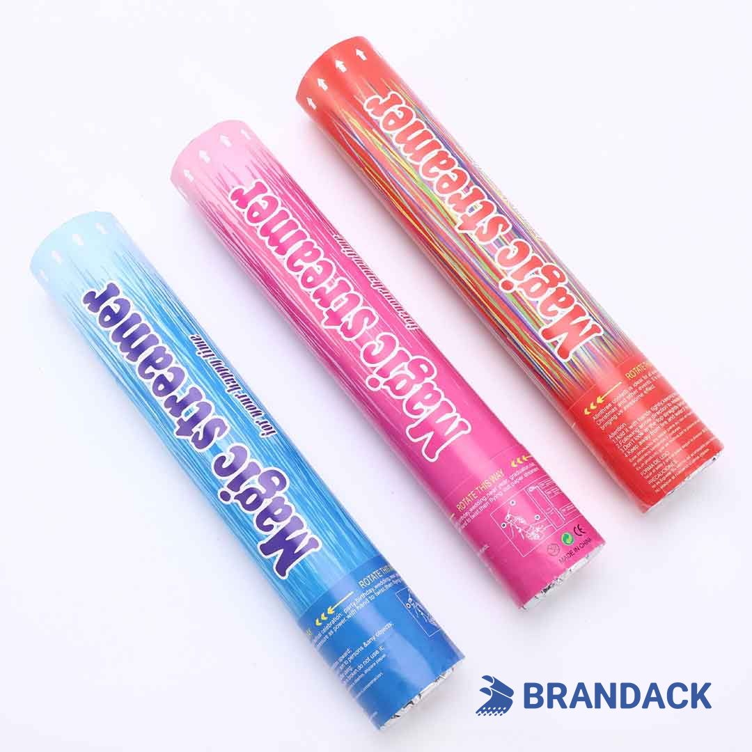 Handheld Confetti Streamer Poppers Custom with Design Services