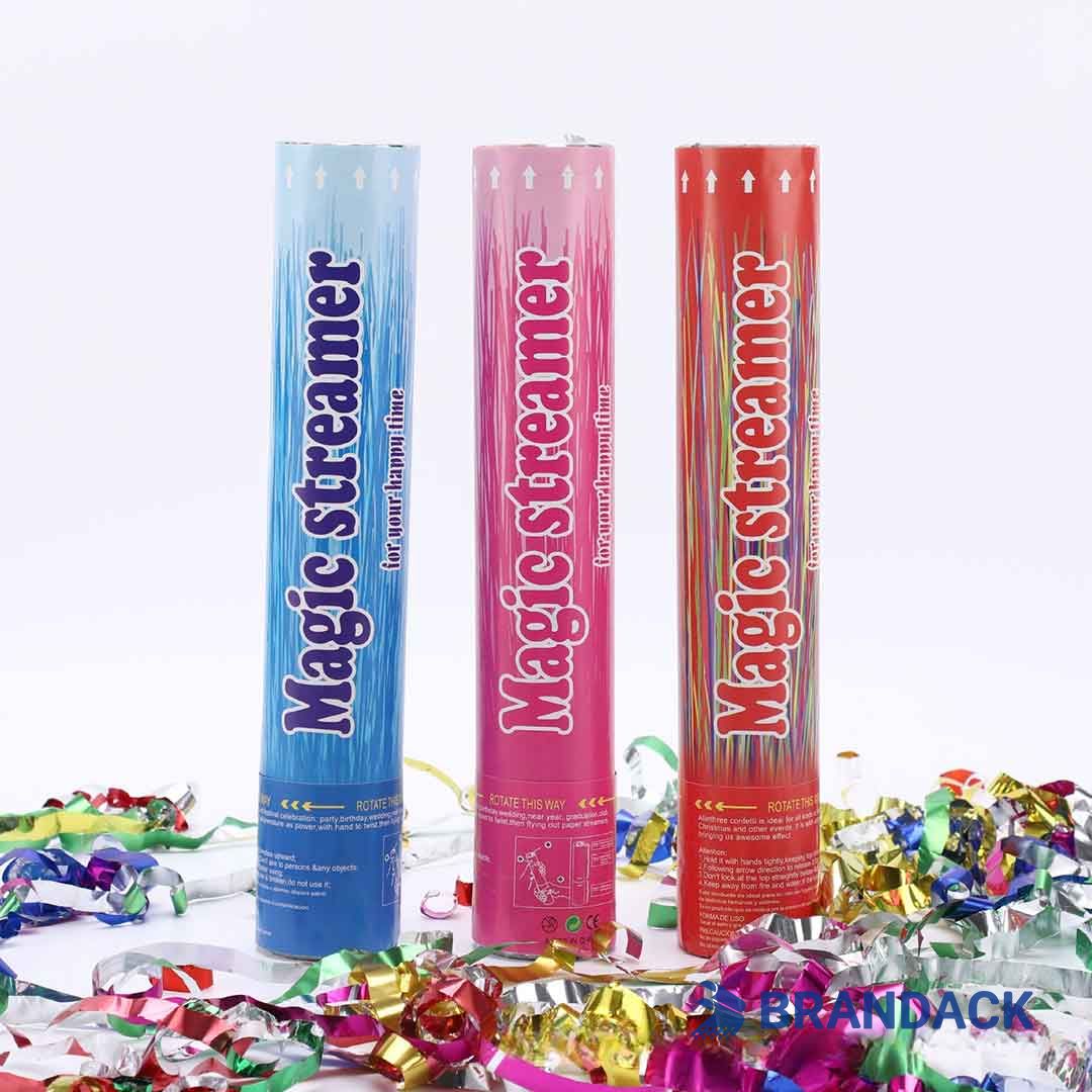 Handheld Confetti Streamer Poppers Custom with Design Services
