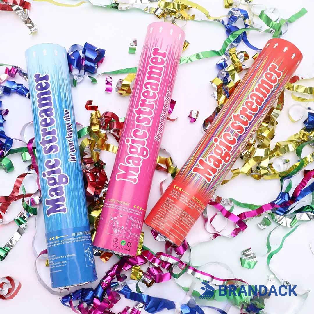 Handheld Confetti Streamer Poppers Custom with Design Services