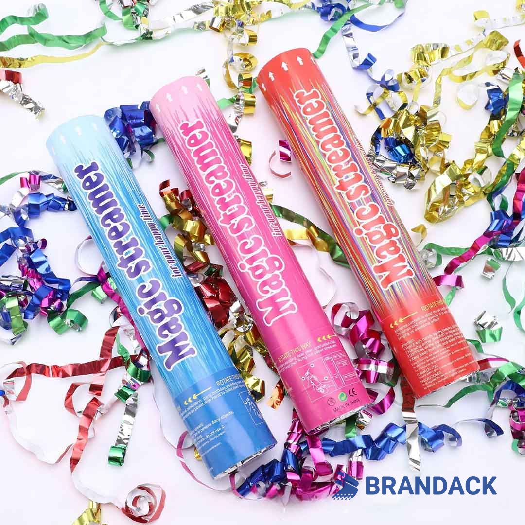 Handheld Confetti Streamer Poppers Custom with Design Services