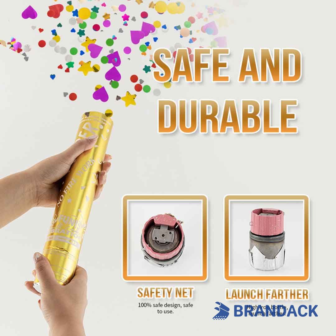 Gold Party Confetti Poppers Bulk Supplier with Design Service Gold Party Confetti Poppers Bulk Supplier with Design Service